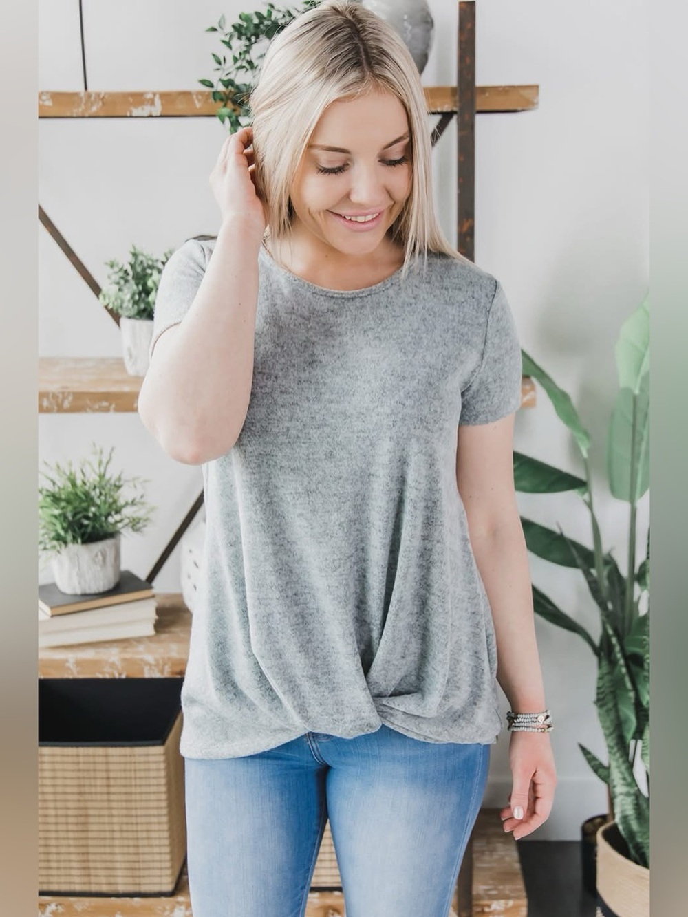 Why Not Top (NWT) 🍒 Sage Melange, Size Small